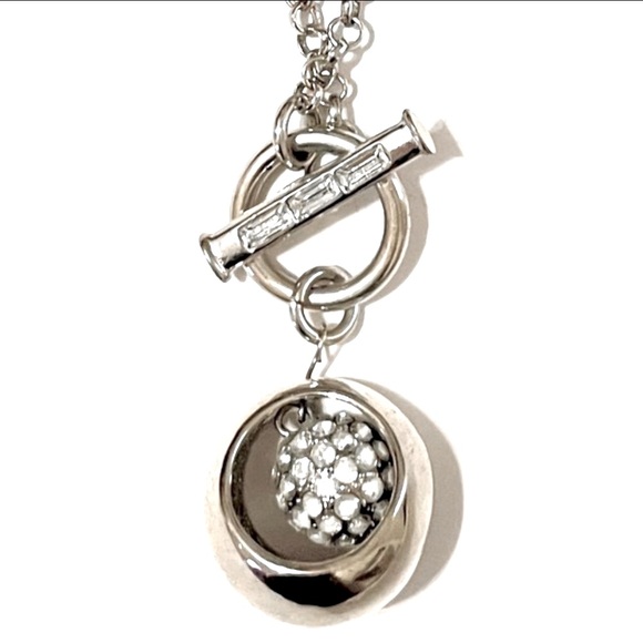 Crystal Pendant Long Toggle Necklace - Picture 1 of 5
